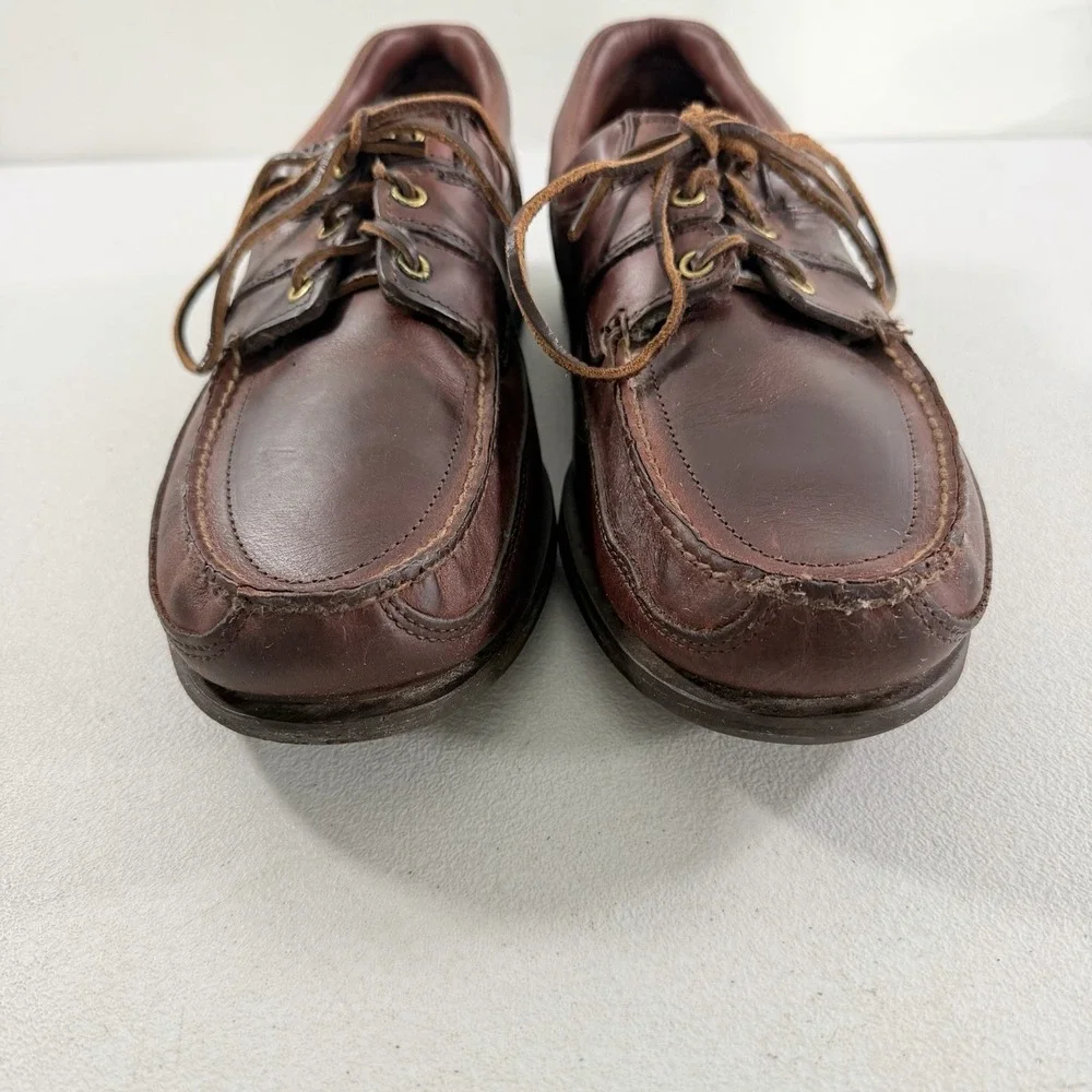 Timberland 3-Eye Lug Brown Leather Boat Shoe Mens Size‎ 13 M
